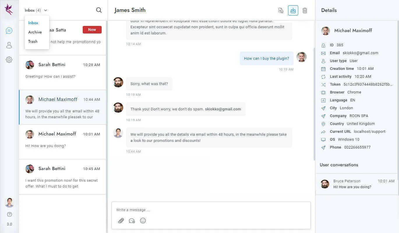 Support Features